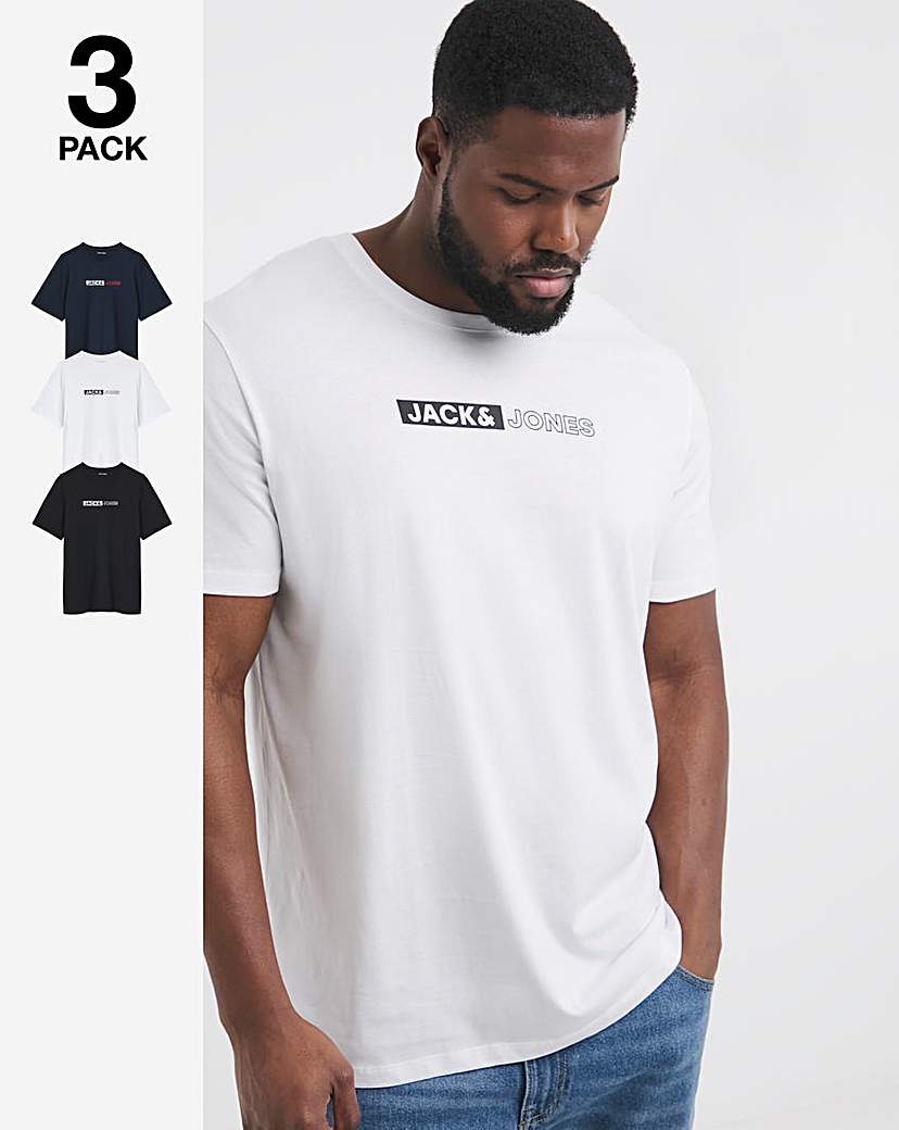 Jack & Jones Corp Play 3 Pack T-Shirt