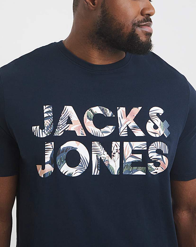 Jack & Jones Floral Logo T-Shirt 2 Pack
