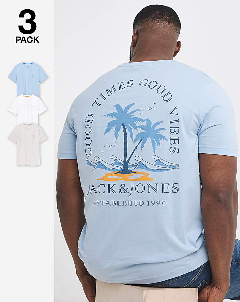 New In - Jack & Jones Summer Vibes T-Shirt 3 Pack