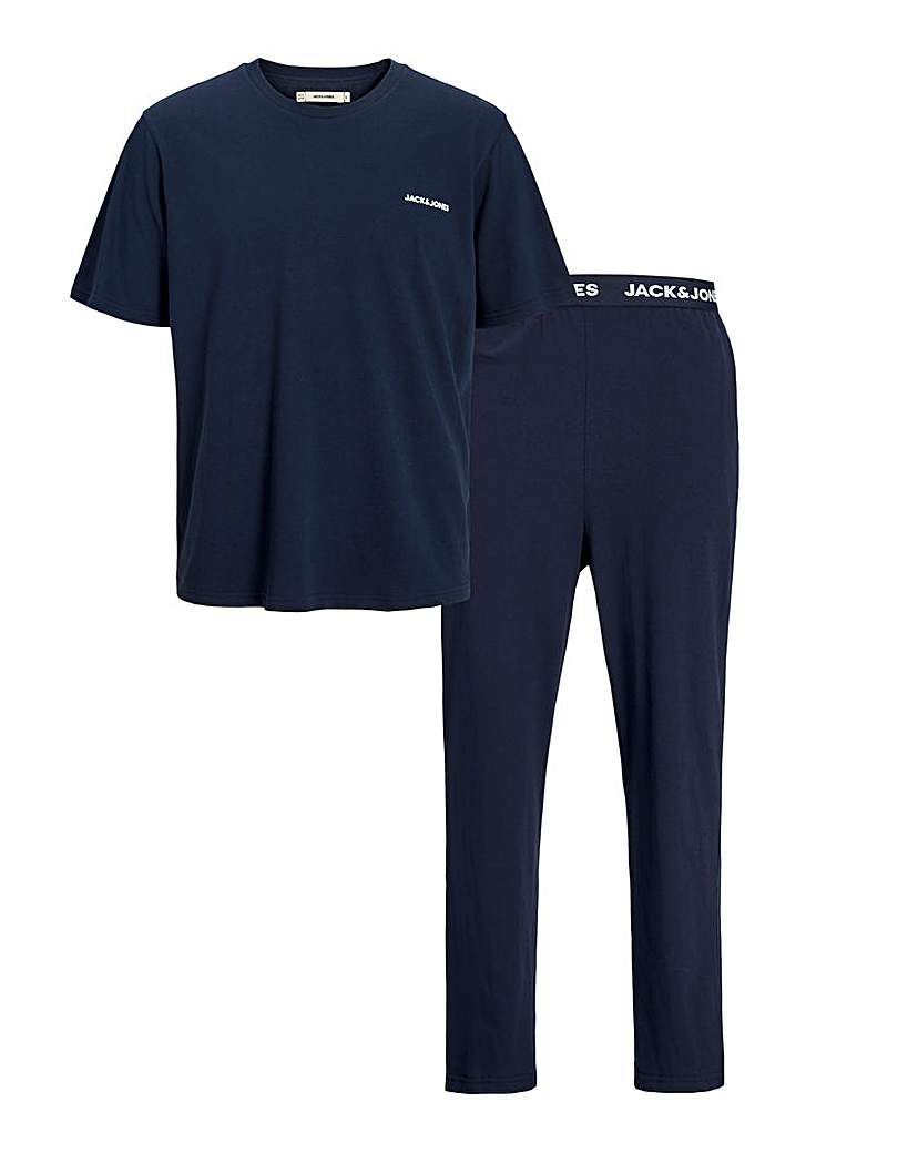 New In - Jack & Jones Everest Logo PJ Set - Navy