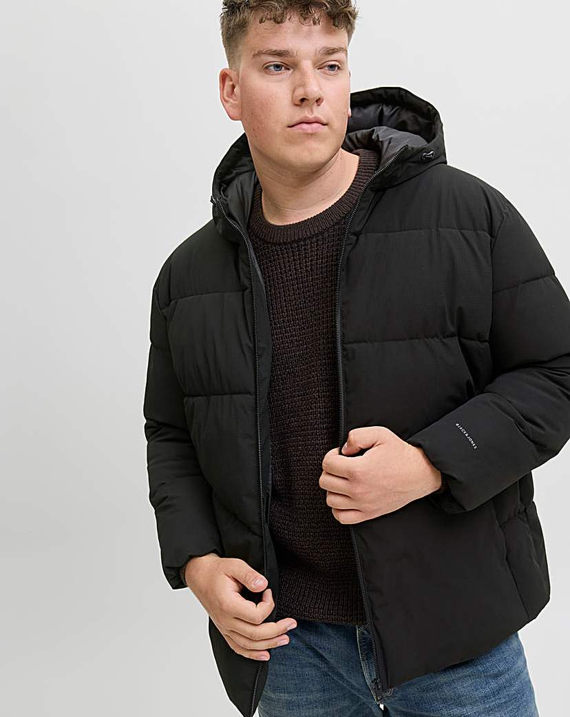 New In - Jack & Jones Global Puffer Coat - Black