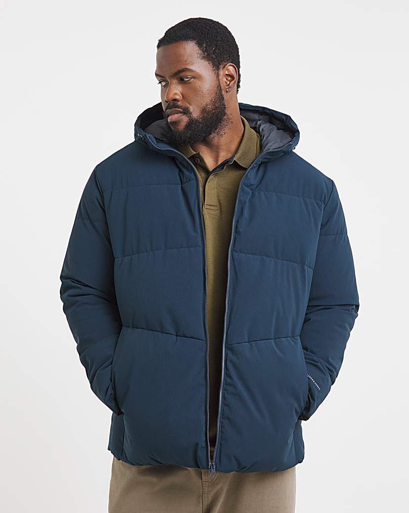 New In - Jack & Jones Global Puffer Coat - Navy