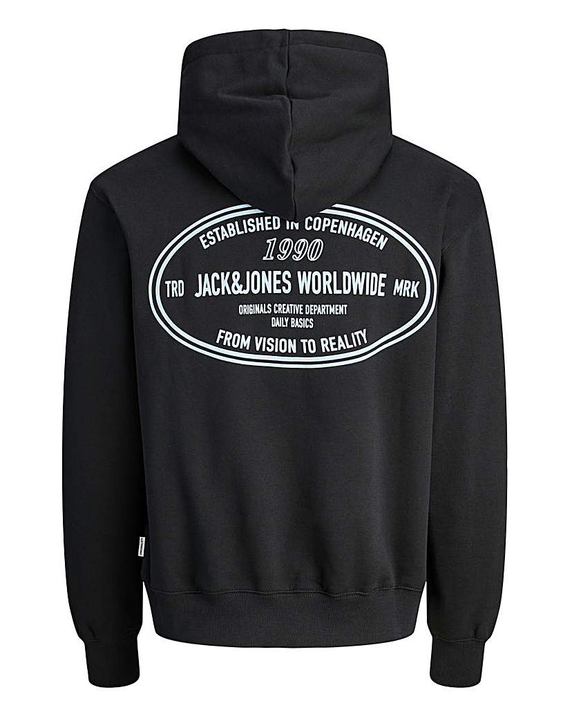 Jack & Jones York Logo Hoodie - Black