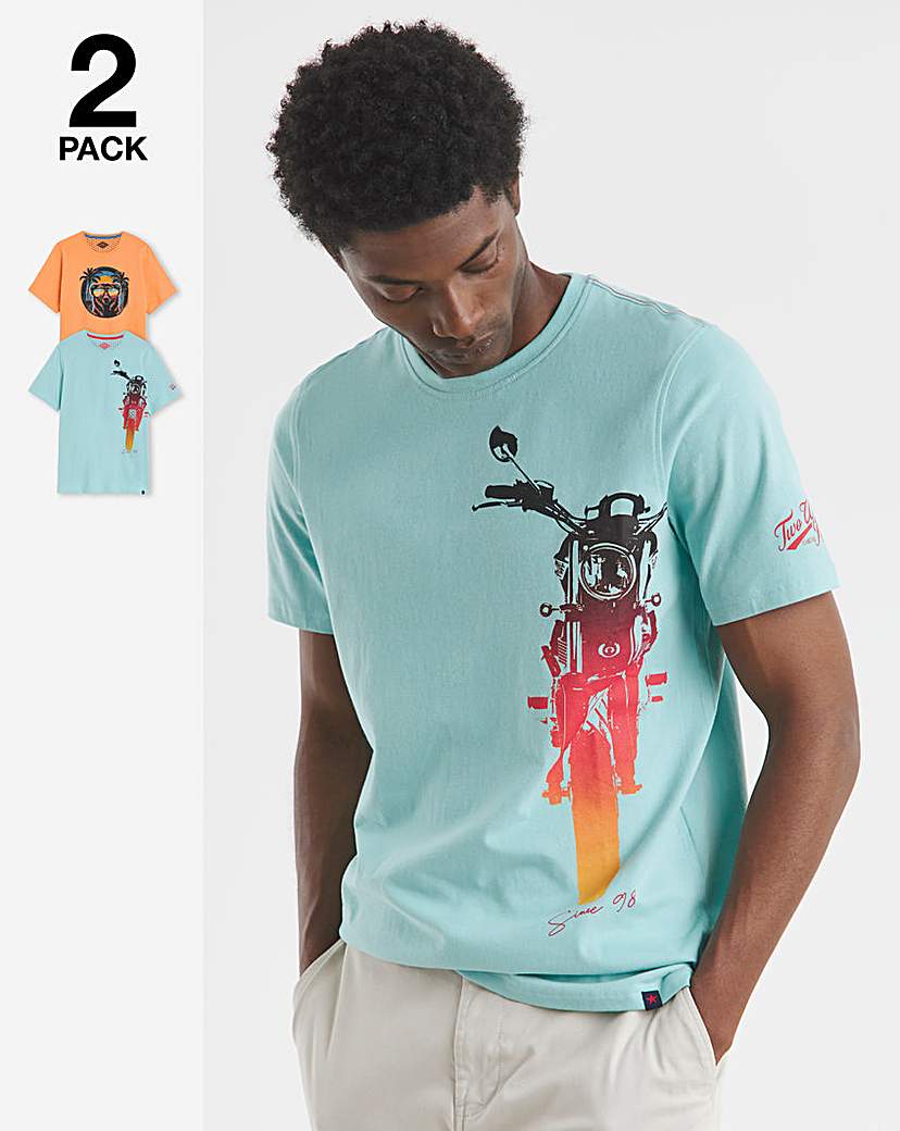 New In - Joe Browns 2 Pack Graphic T-Shirts Long