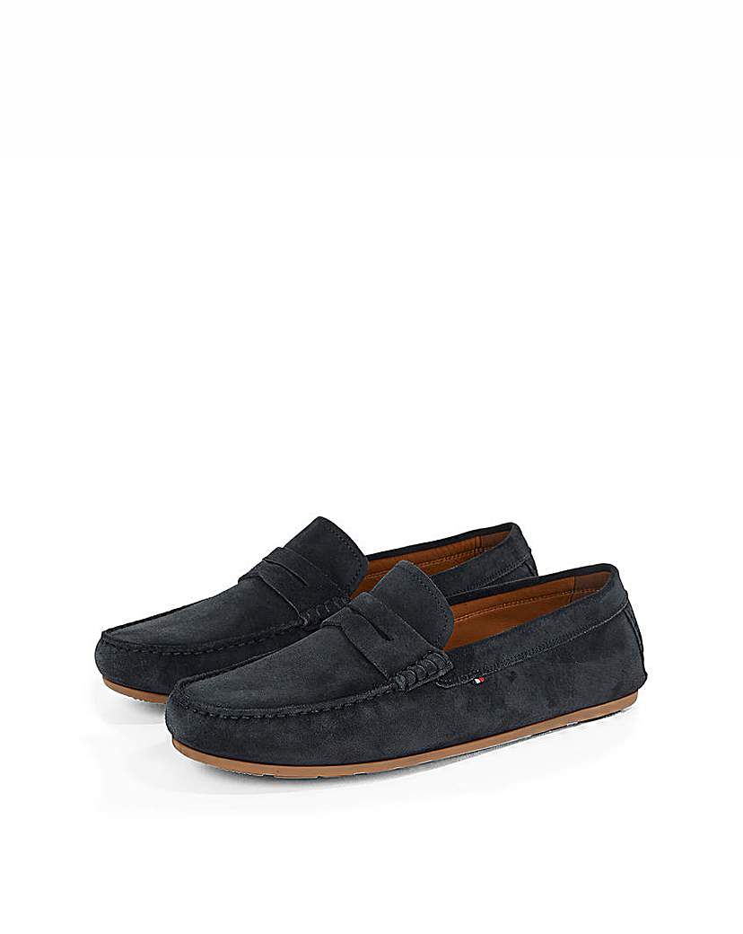 Tommy Hilfiger Suede Driving Shoe - Navy