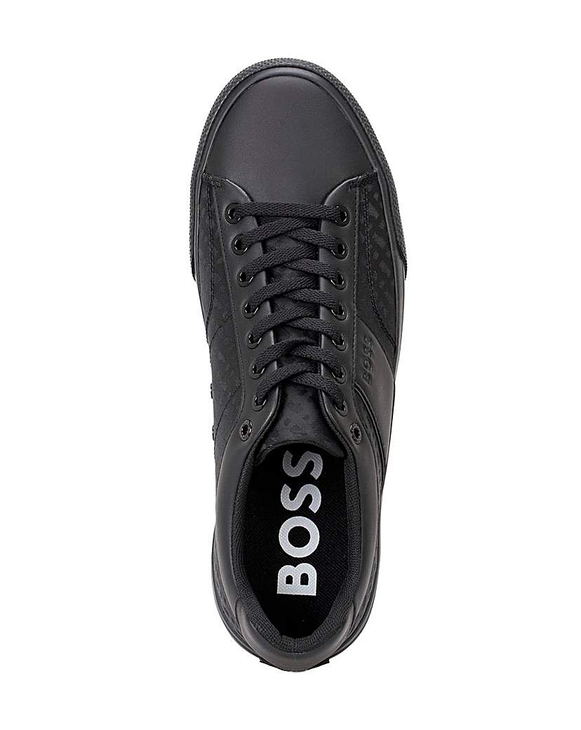 BOSS Embossed Aiden Black Trainer