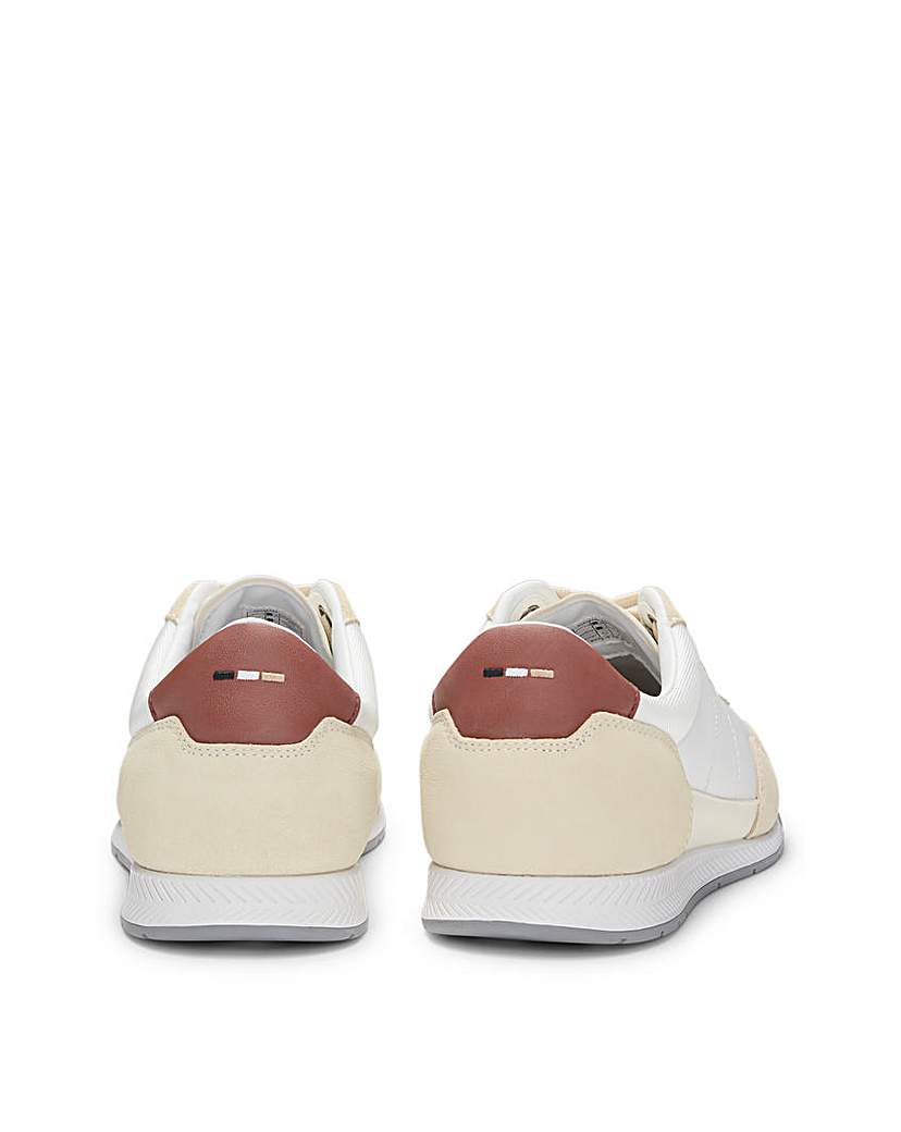 BOSS Titanium Suede & Leather Trainer