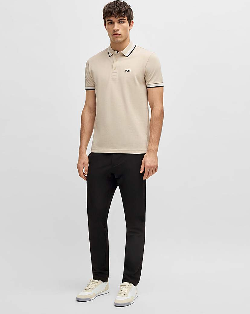 BOSS Titanium Suede & Leather Trainer