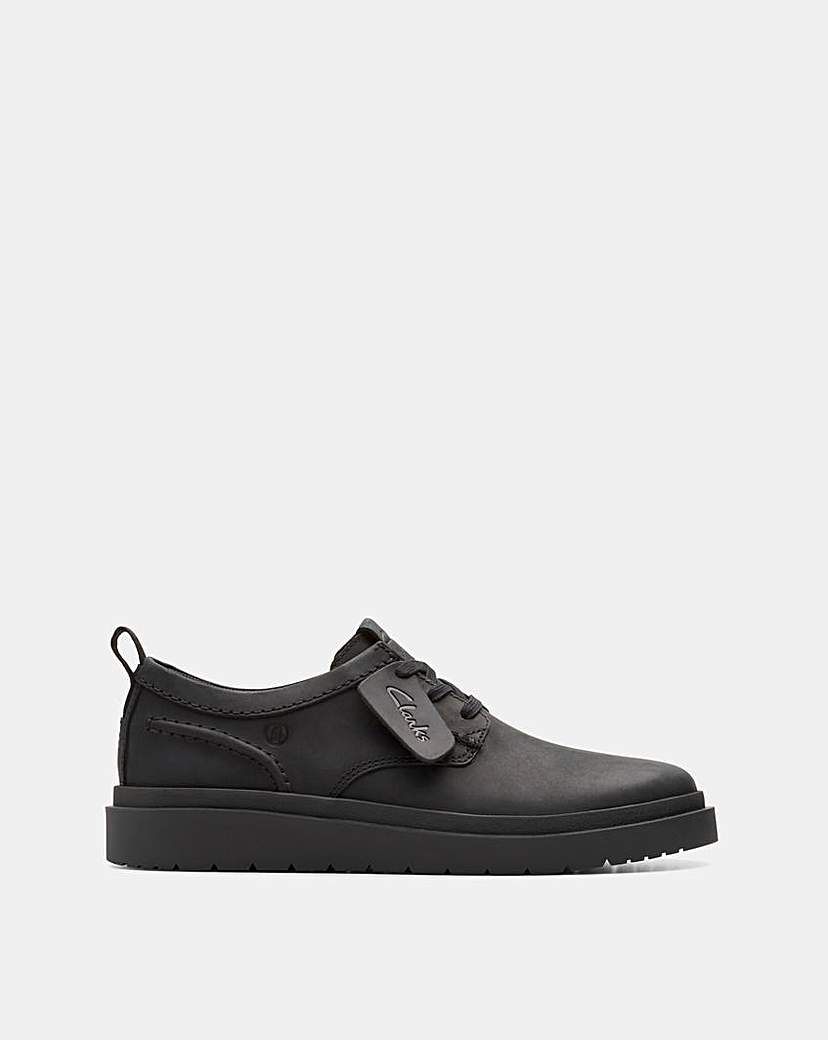 New In - Clarks Polden Lace Shoe - Black