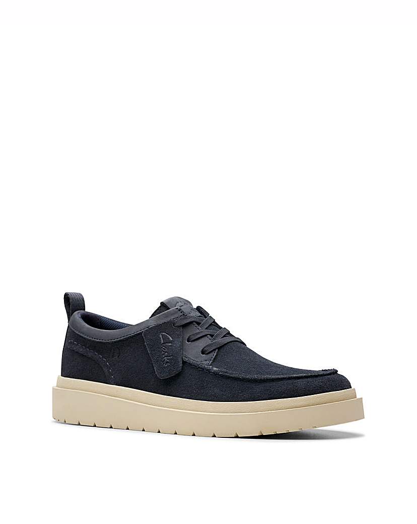 Clarks Polden Moc Shoe - Navy Suede