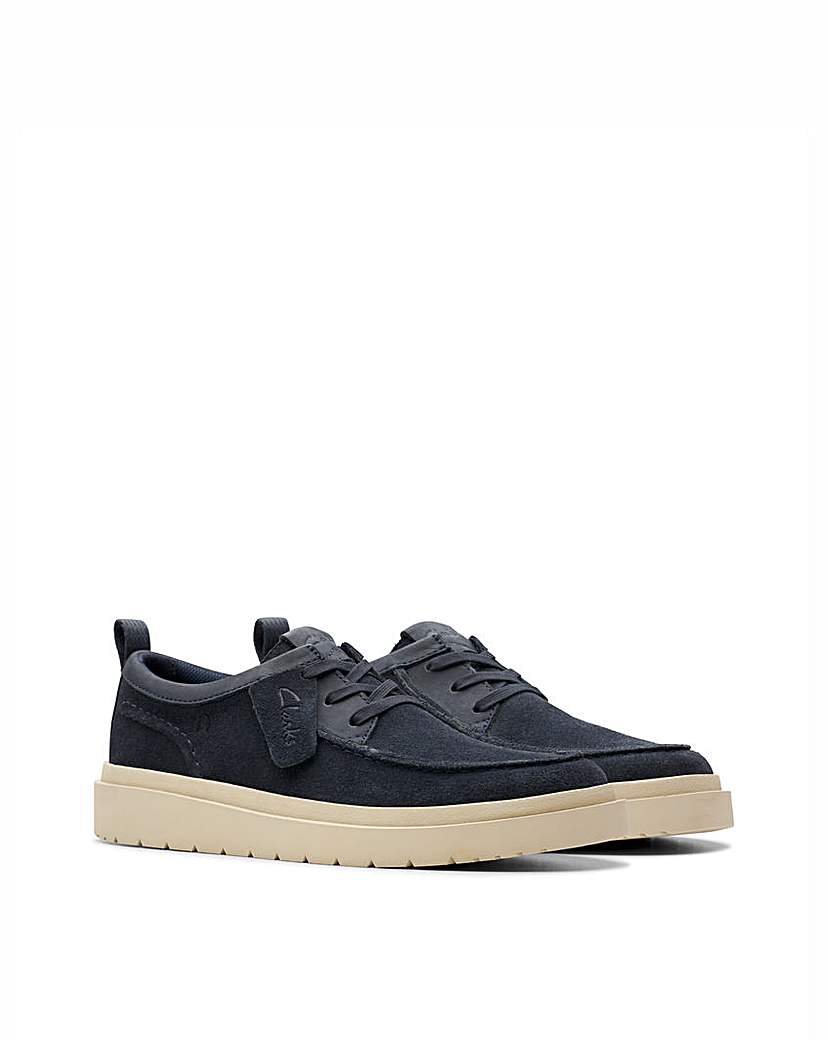 Clarks Polden Moc Shoe - Navy Suede
