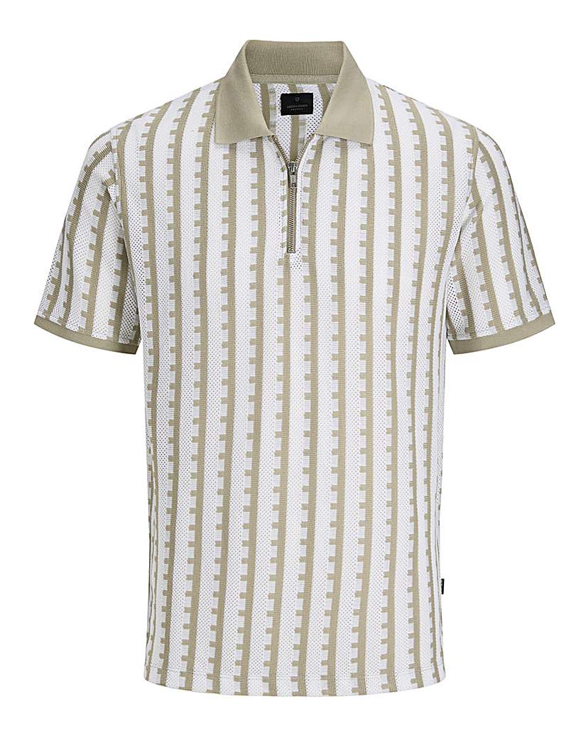 New In - Jack & Jones Premium 1/4 Zip Polo