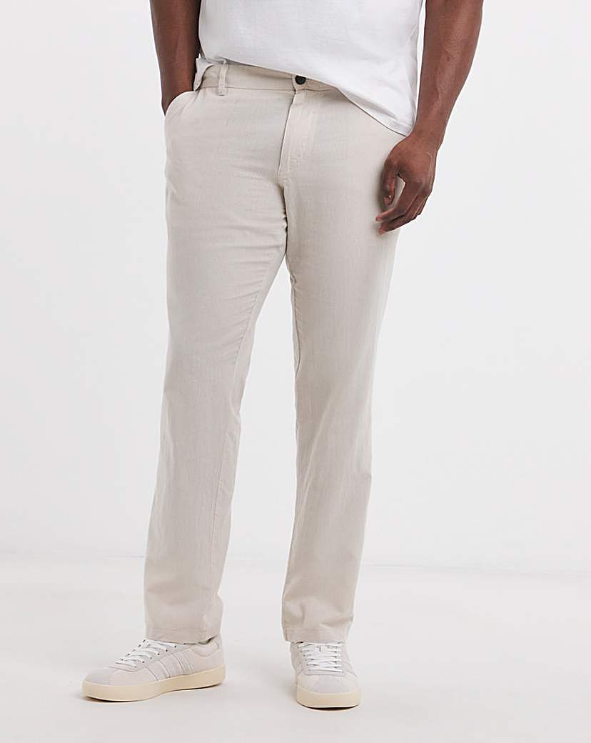 New In - Jack & Jones Linen Trousers - Grey
