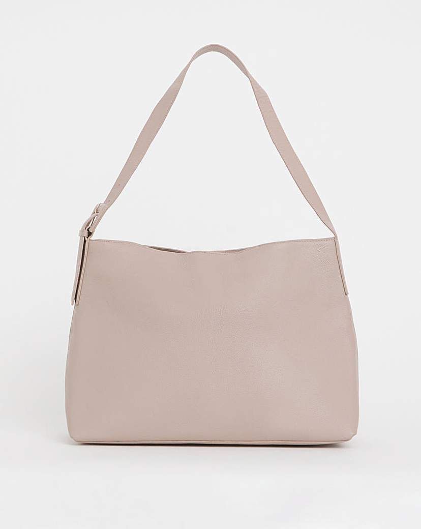Taupe Real Leather Tote Bag