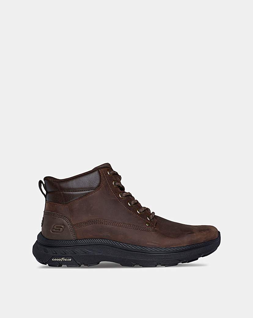 New In - Skechers Smooth Toe Slip-In Boot - Brown