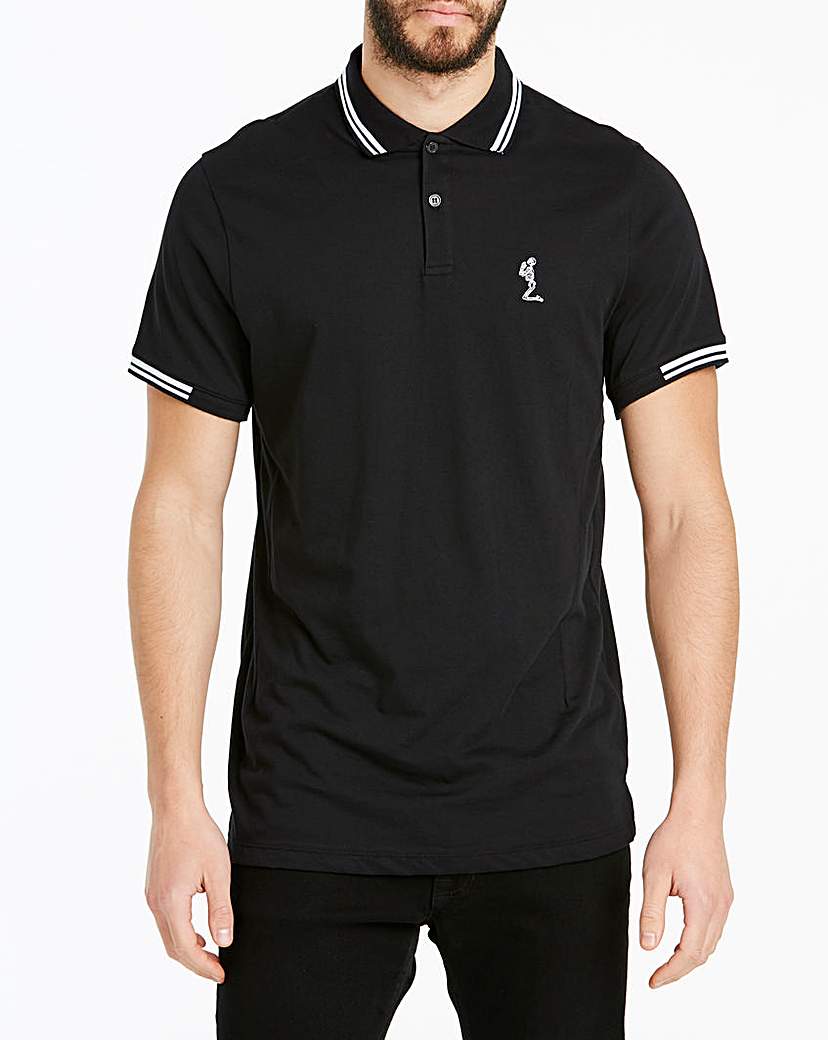 Image of Religion Black Easton Tipped Polo L