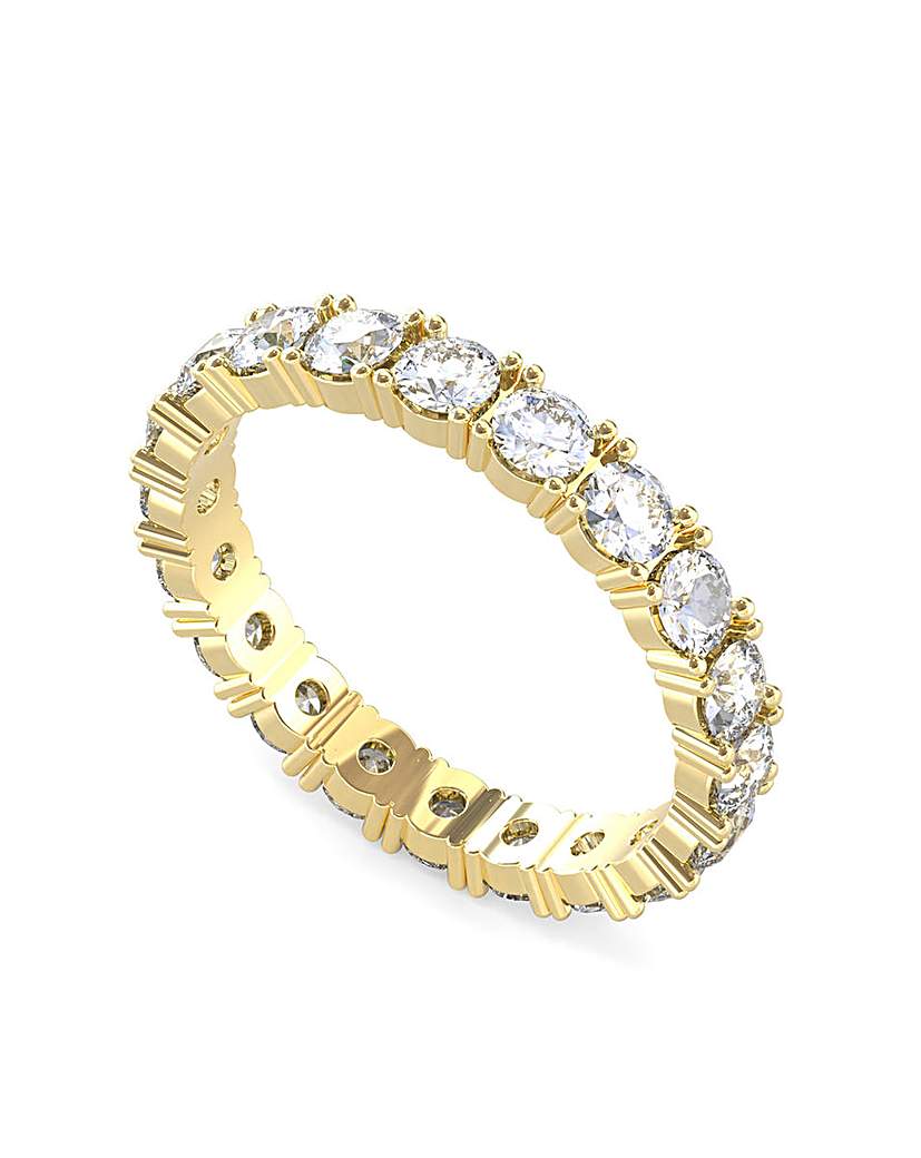 9ct Gold Moissanite Eternity Ring - Gold