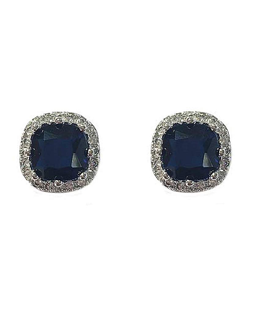 Buckley Sapphire Halo Stud Earrings