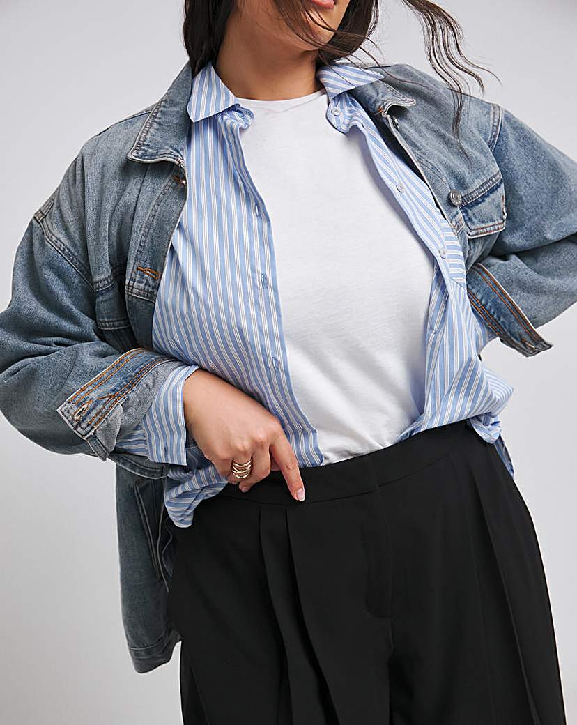 Black Magisculpt Wide Leg Long Trousers