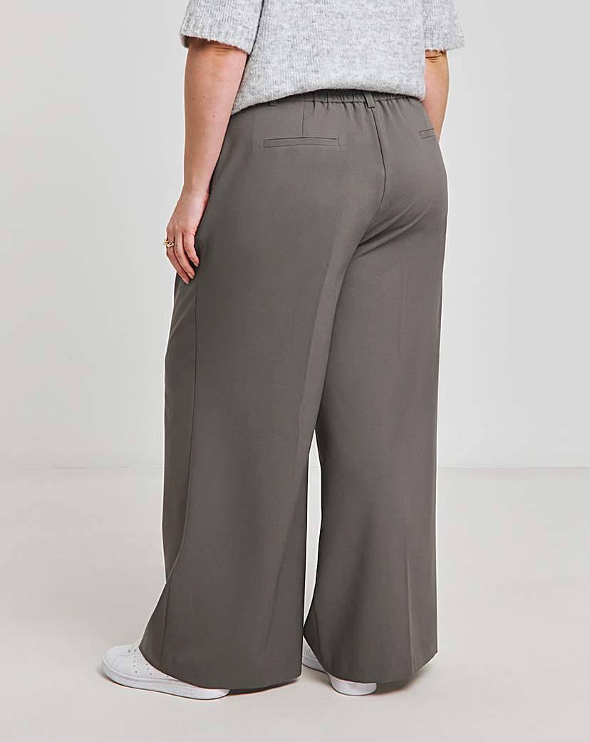 Charcoal Wide Leg Trousers