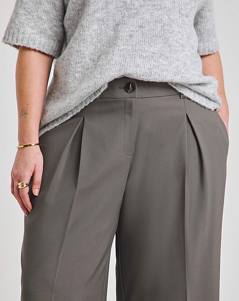Charcoal Wide Leg Trousers