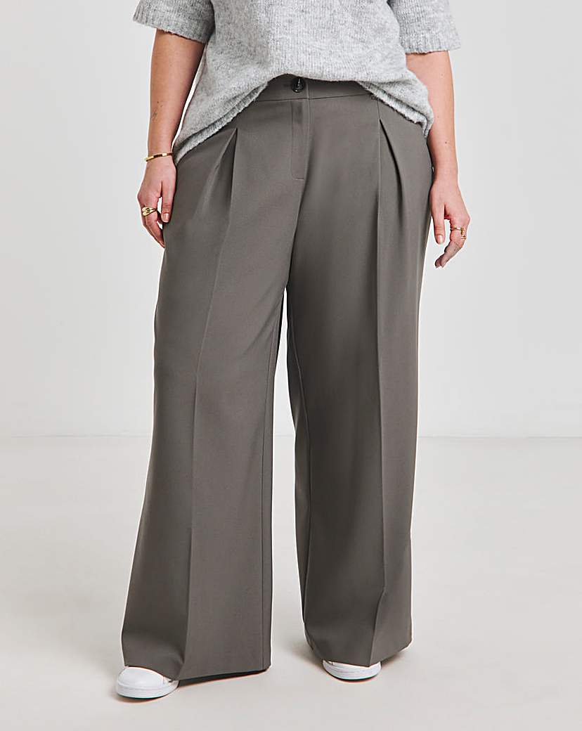 Charcoal Wide Leg Trousers