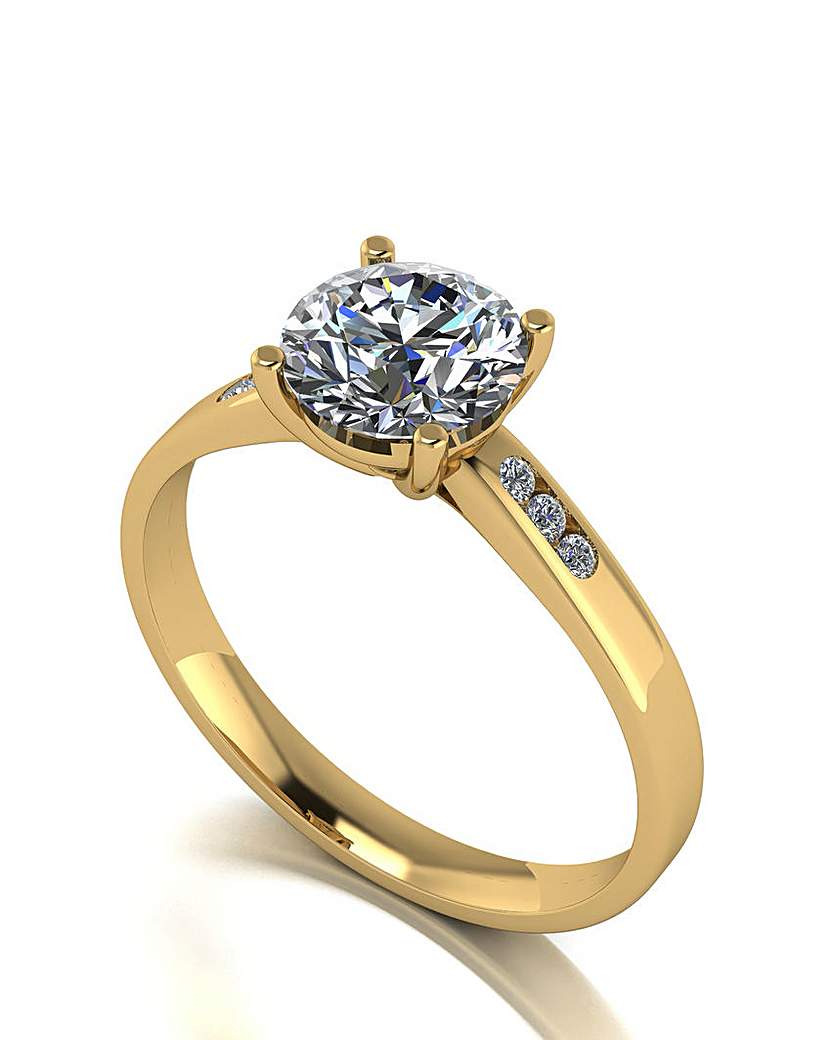 Moissanite 9ct Solitaire Ring