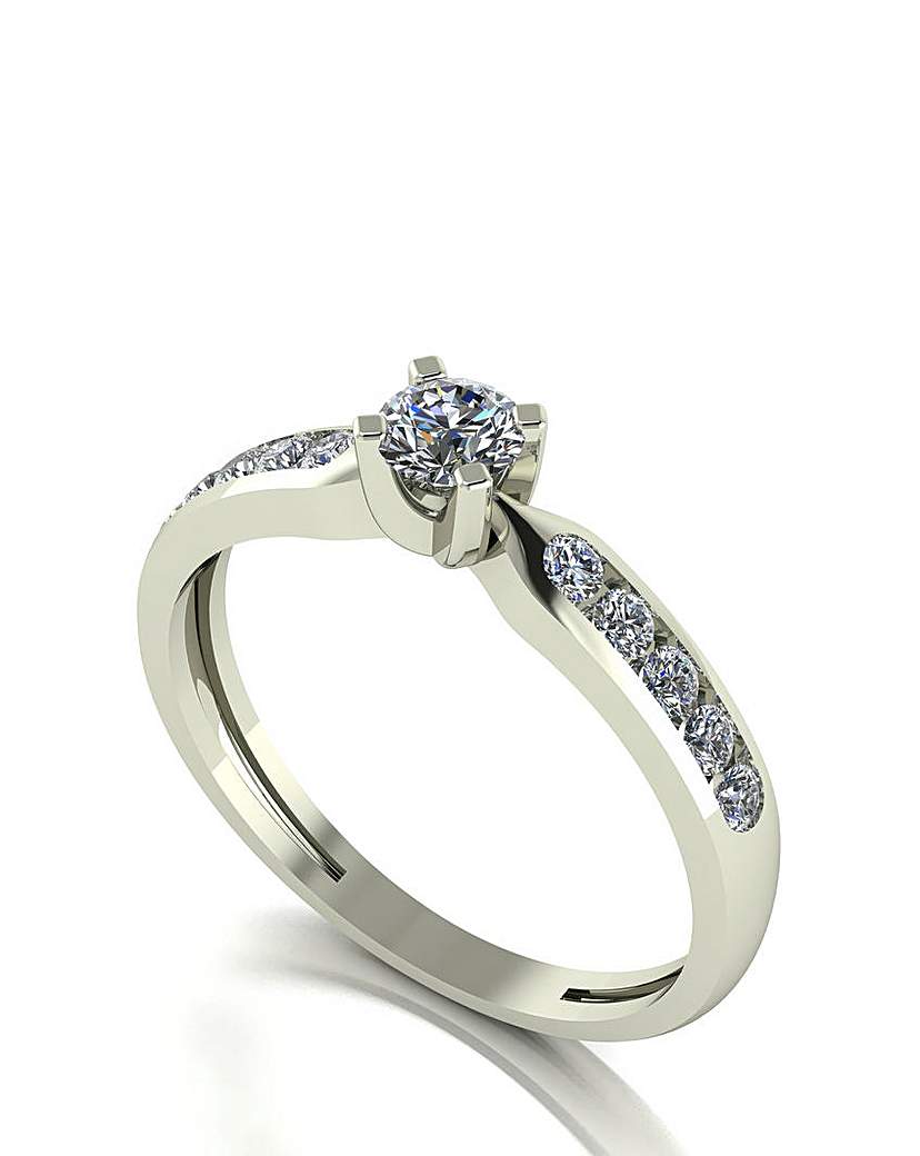 Moissanite 9ct Solitaire Ring