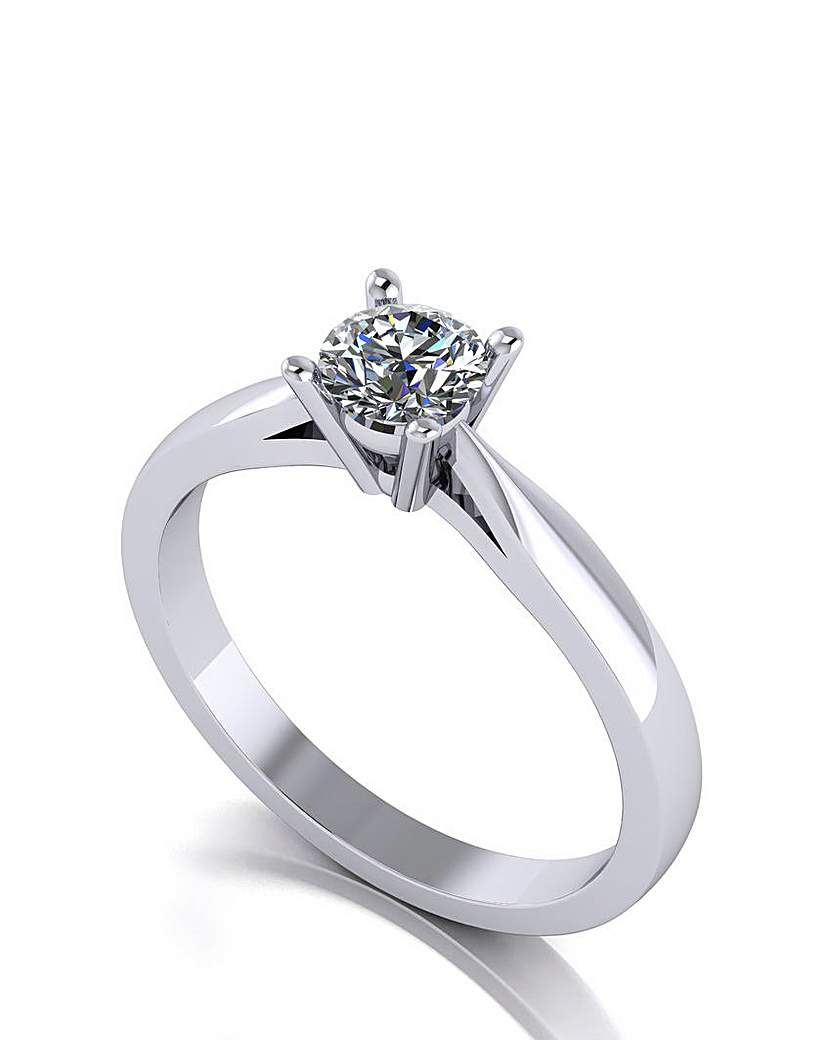 Moissanite 9ct Solitaire Ring