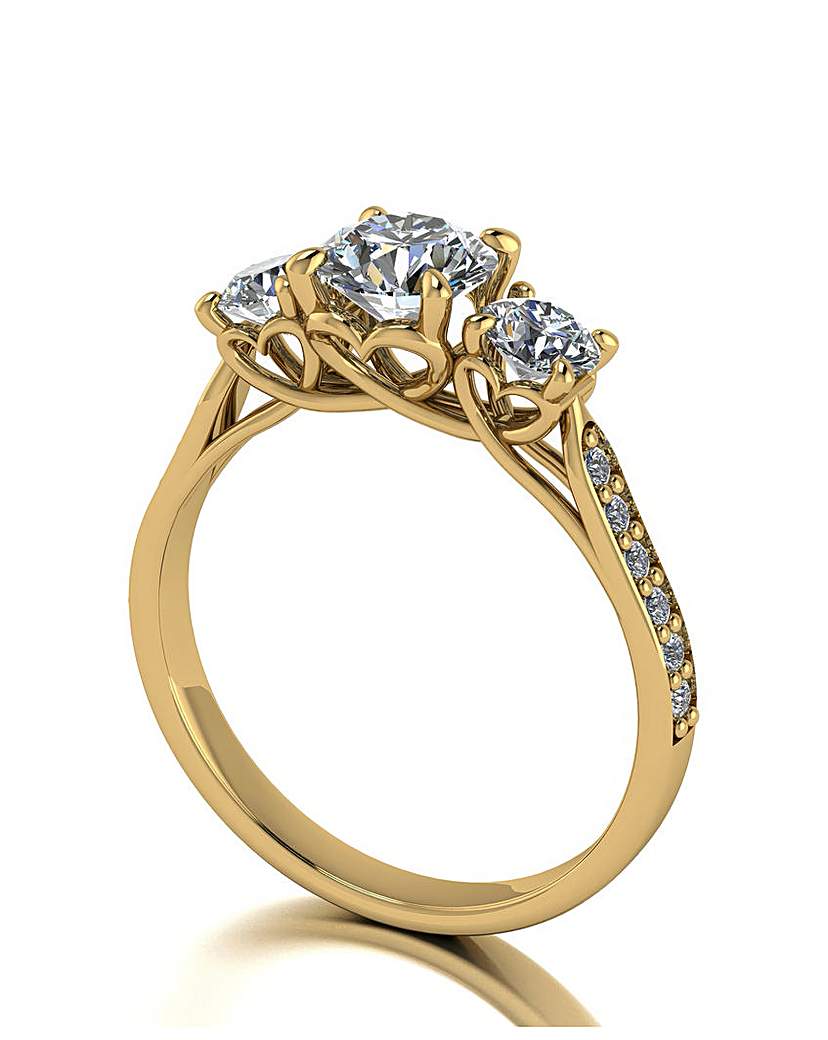 Lynsey 9ct Gold Moissanite Ring