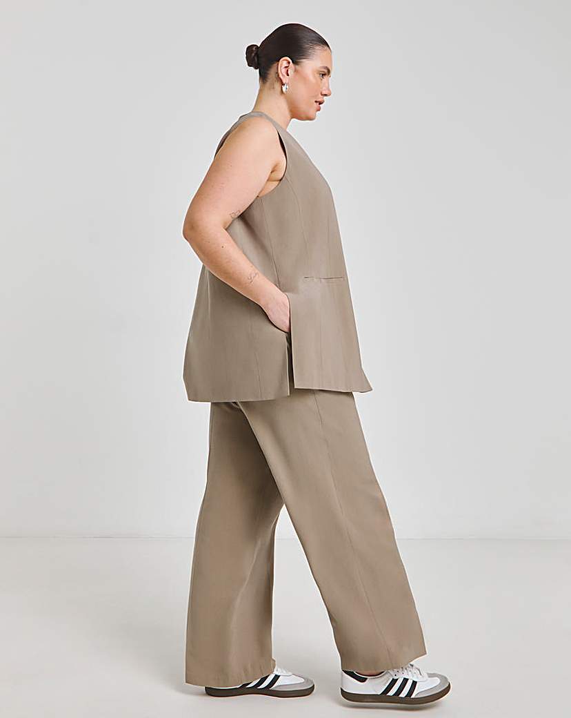Neutral Wide Leg Trousers
