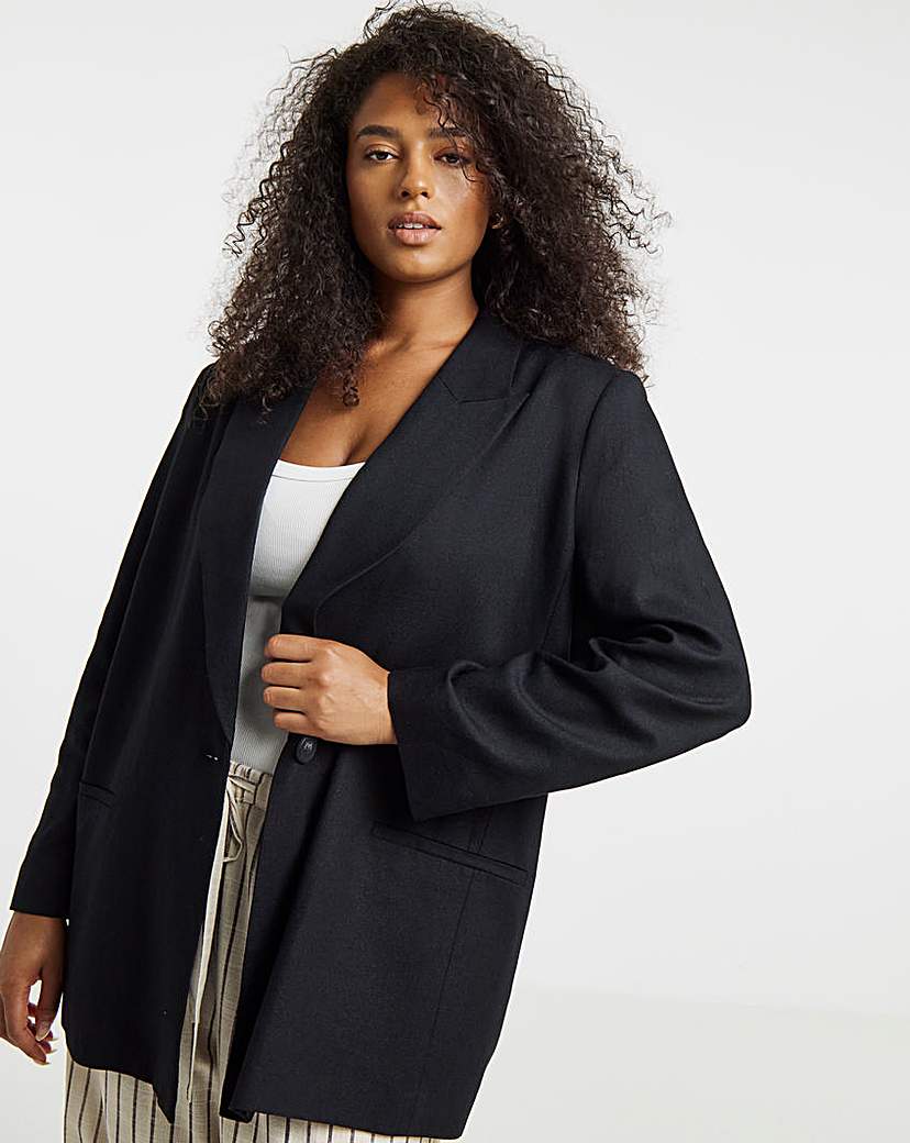 Simply Be Relaxed Linen Blend Blazer