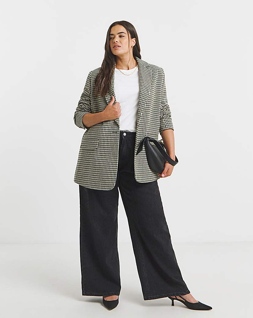 New In - Simply Be Houndstooth Blazer