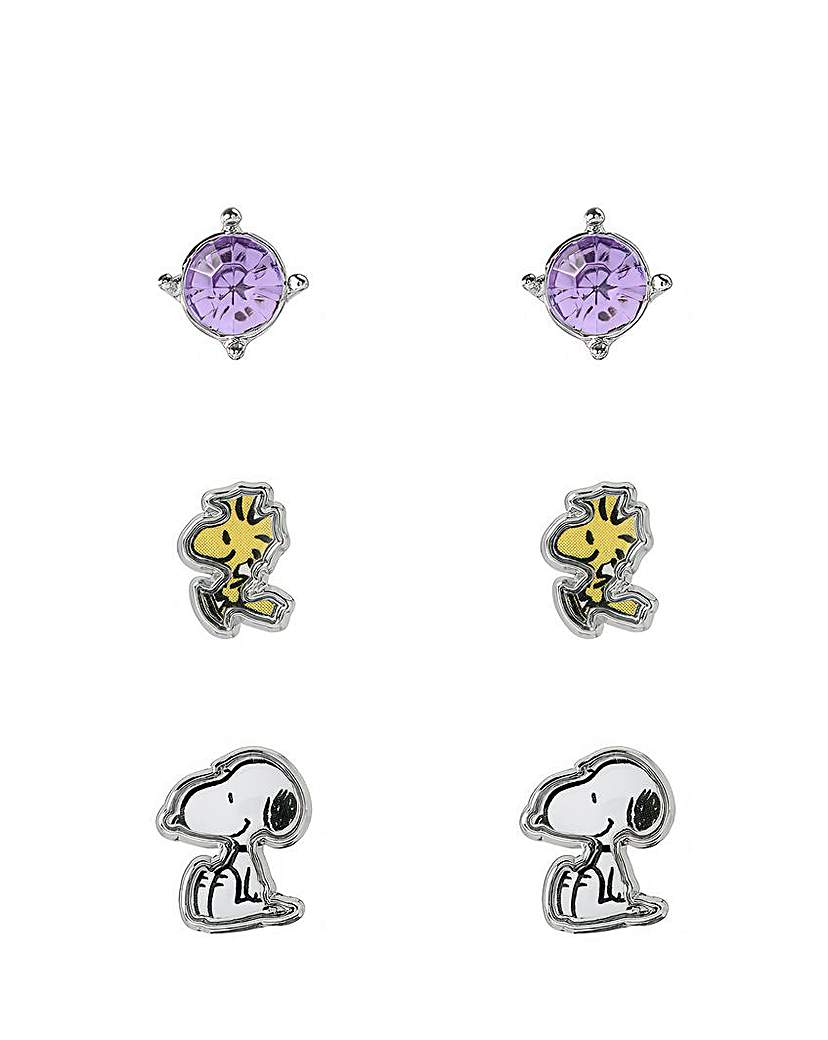 Peanuts Snoopy 3pc Earring Set