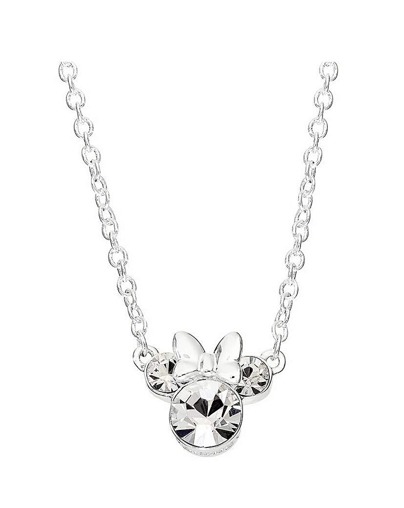 Disney Minnie Silver Crystal Necklace