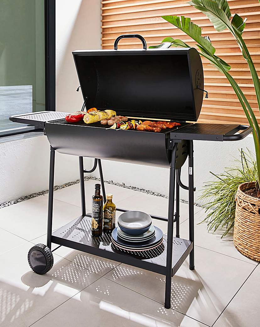 Double Oil Drum Charcoal BBQ