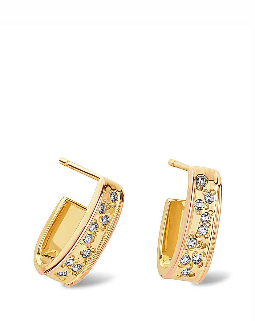 New In - Clogau Cariad Gold & Diamond Earrings