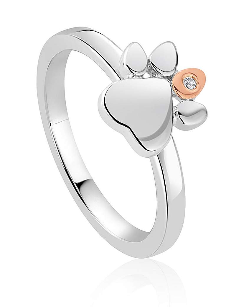 Clogau Paw Print Stacking Ring