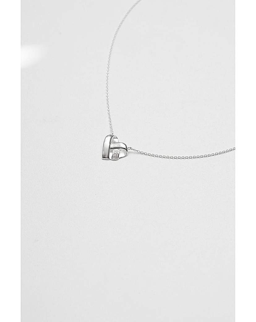 Simply Silver Knotted Heart Necklace