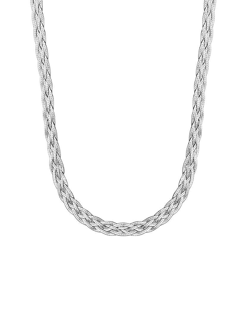 Simply Silver Recycled Braided Necklace