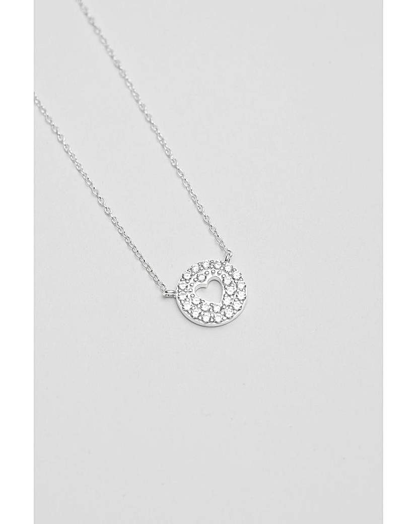 Simply Silver Cut Out Heart Necklace