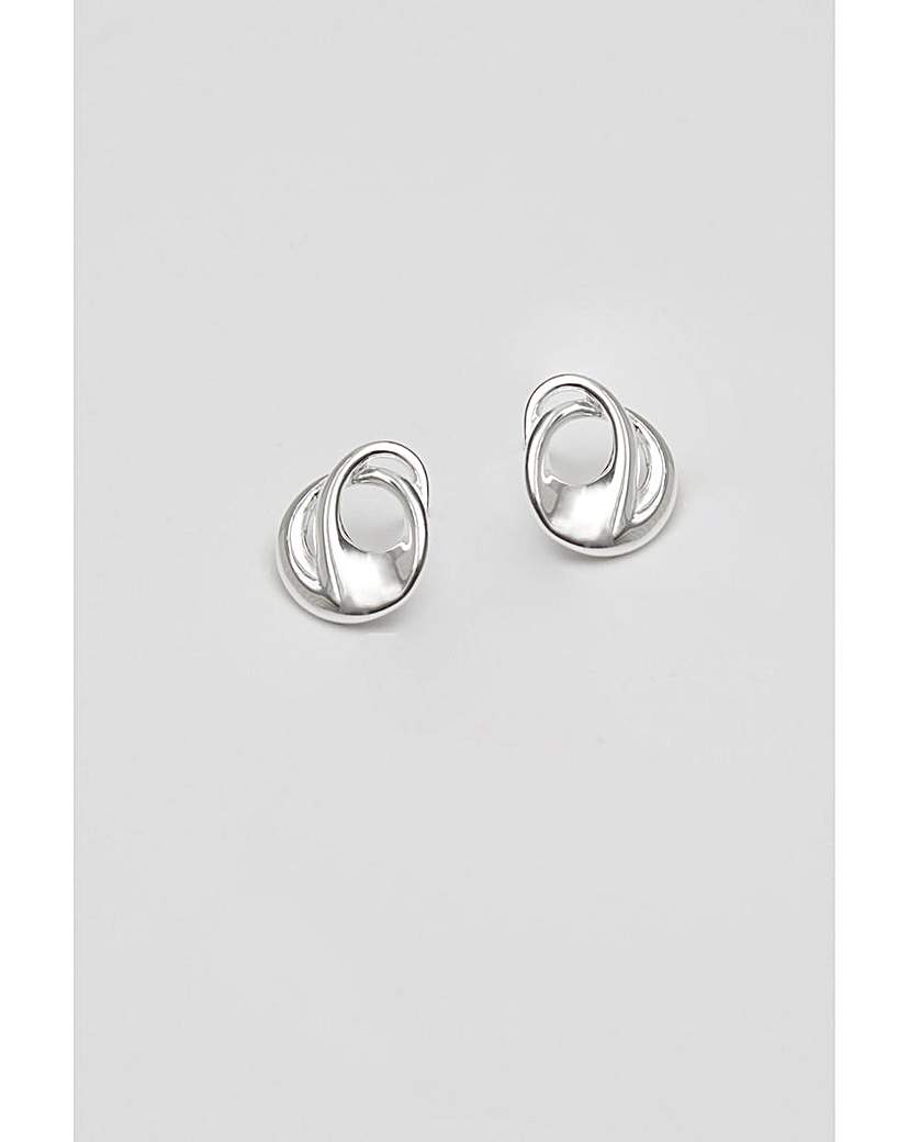 Simply Silver Organic Twisted Earrings
