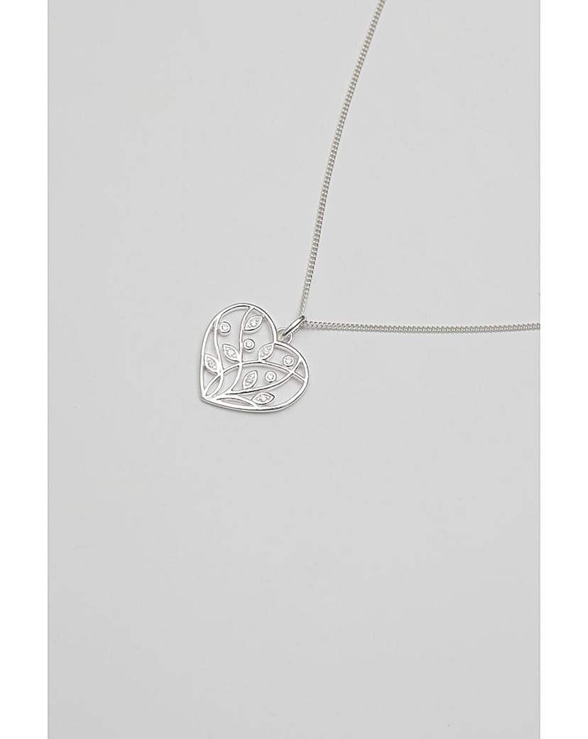 Simply Silver TOL Heart Necklace