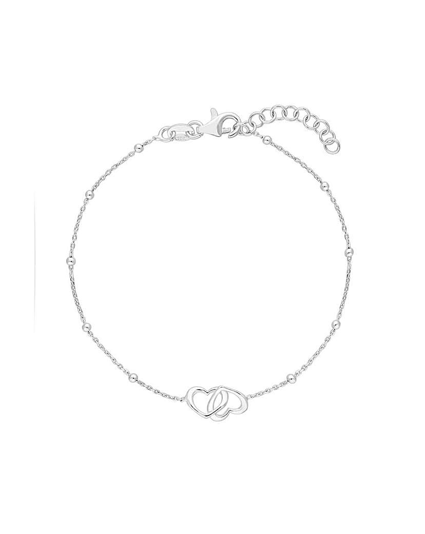 Simply Silver Interlink Heart Bracelet