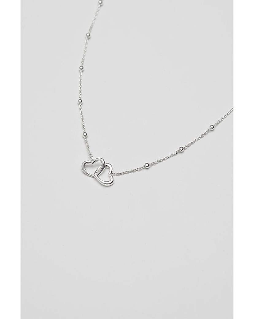 Simply Silver Interlink Heart Necklace