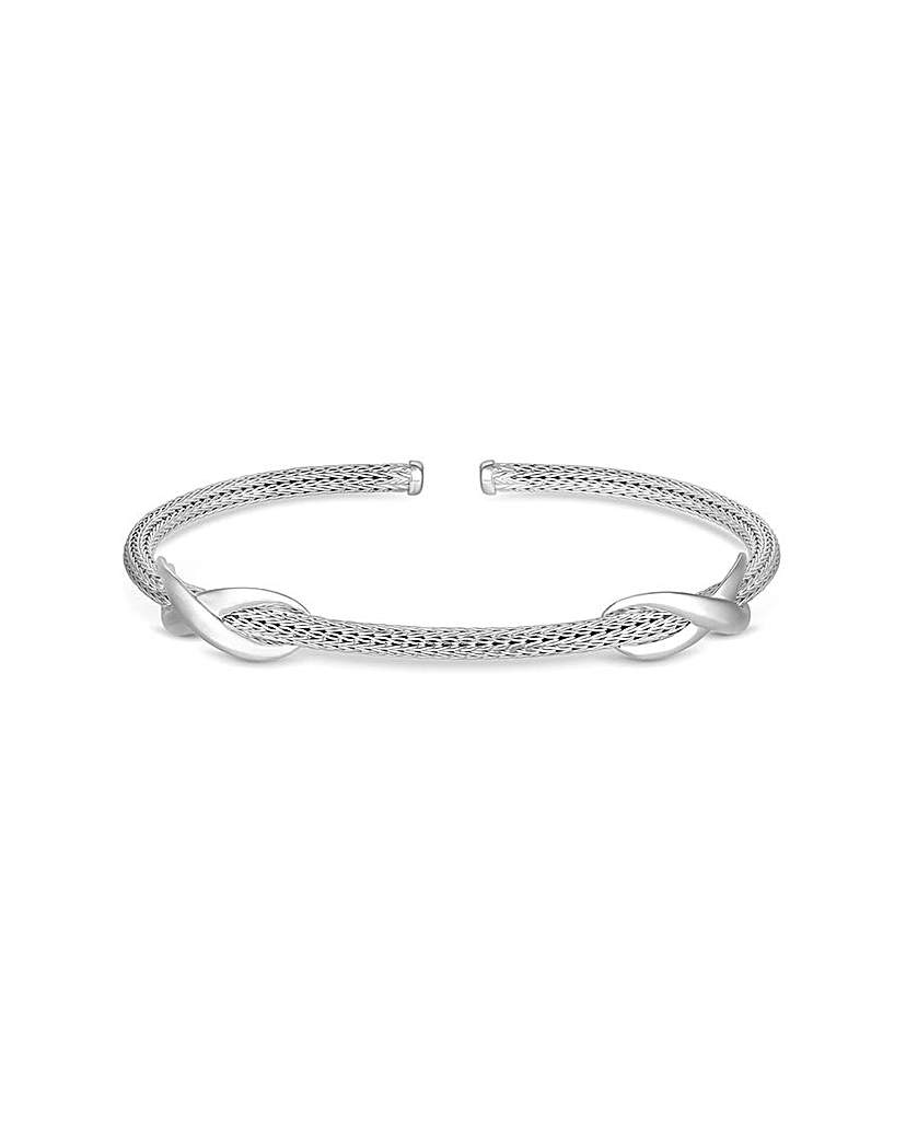 Simply Silver Double Infinity Cuff