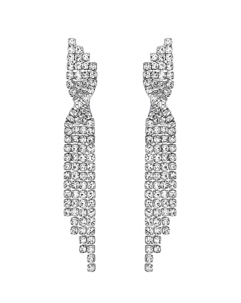 Jon Richard Twist Crystal Earrings