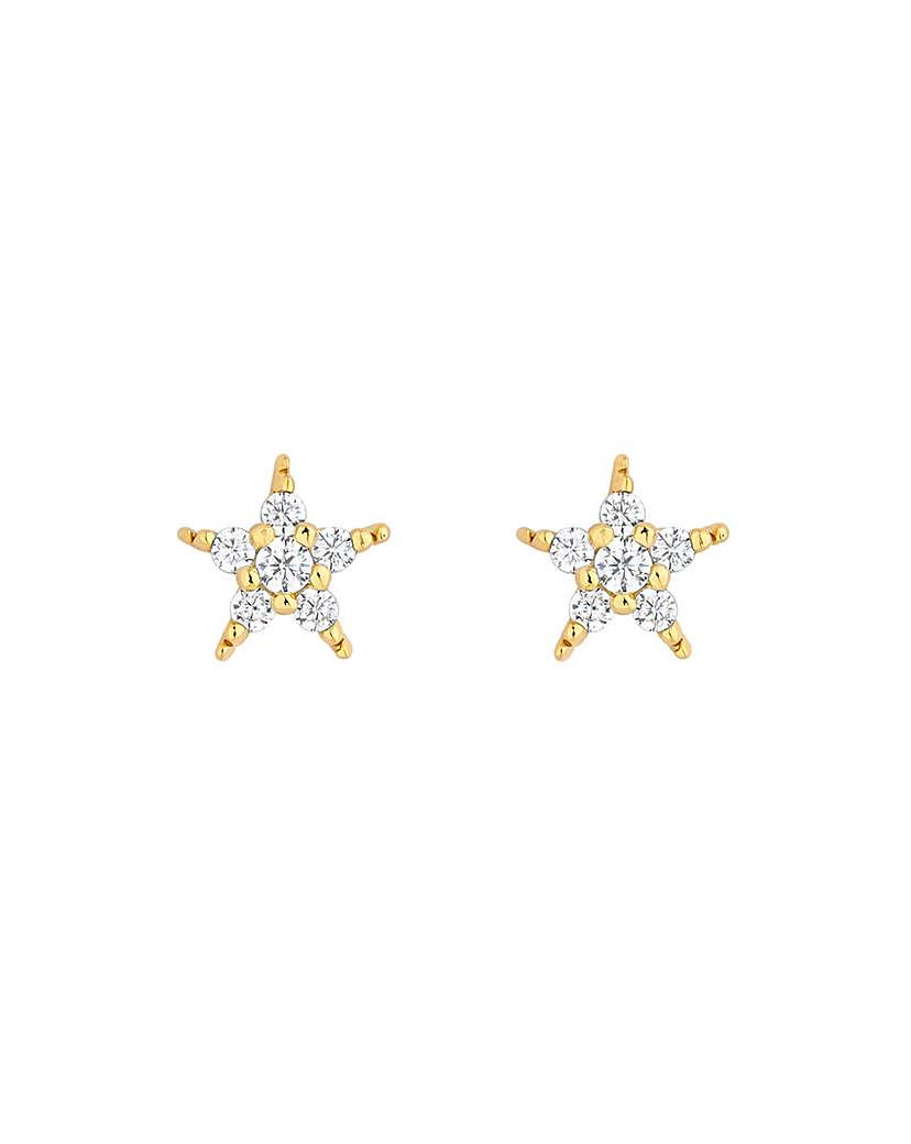 Inicio Recycled CZ Star Earrings