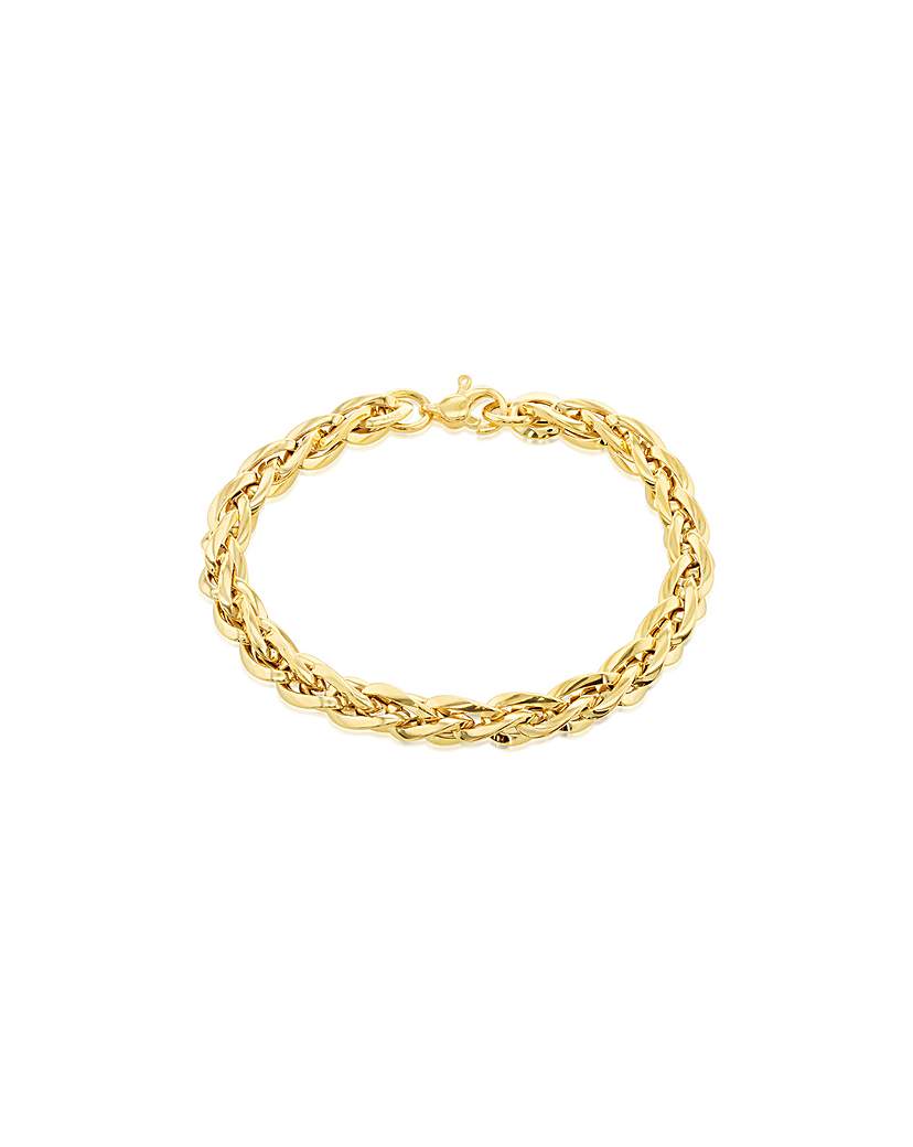 9Ct Yellow Gold Woven Link Bracelet