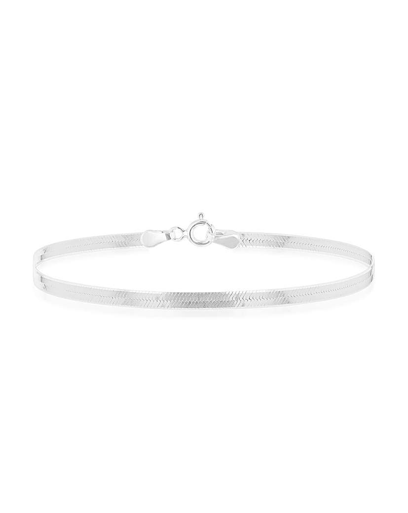 Sterling Silver Herringbone Bracelet